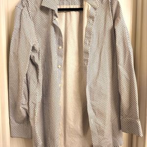 Esquire Blue Print Slim Fit Dress Shirt